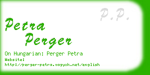 petra perger business card